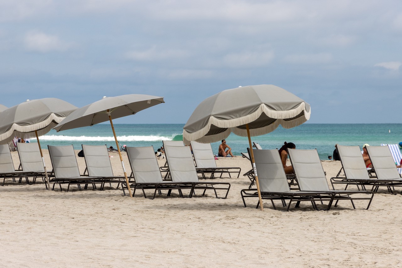 Area lounge en la playa